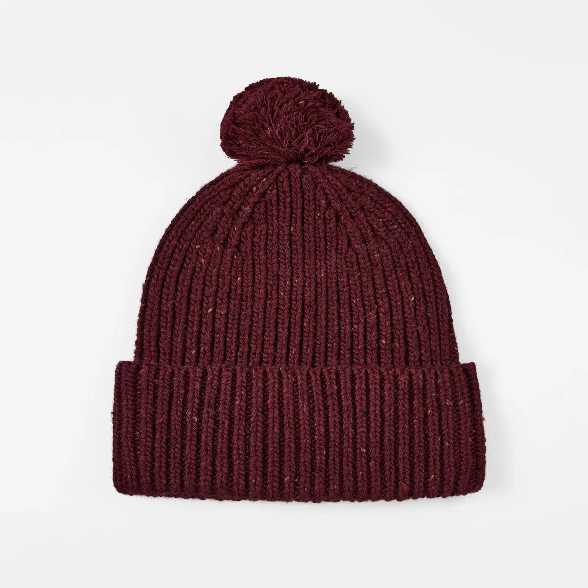 Blank Wool Speckled Beanie with Pom-Pom Wholesale - 1192 foremosthat