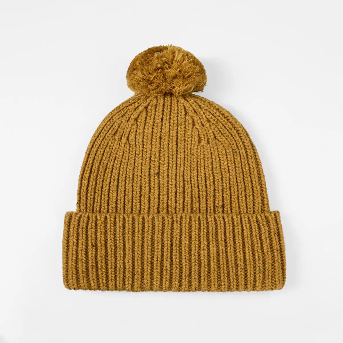 Blank Wool Speckled Beanie with Pom-Pom Wholesale - 1192 foremosthat