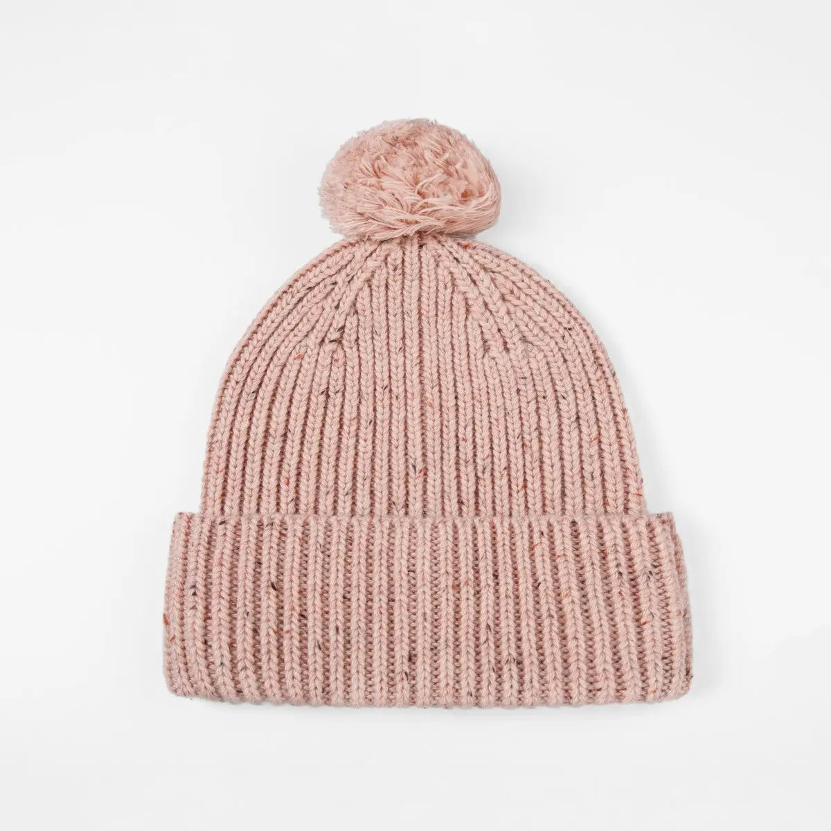 Blank Wool Speckled Beanie with Pom-Pom Wholesale - 1192 foremosthat