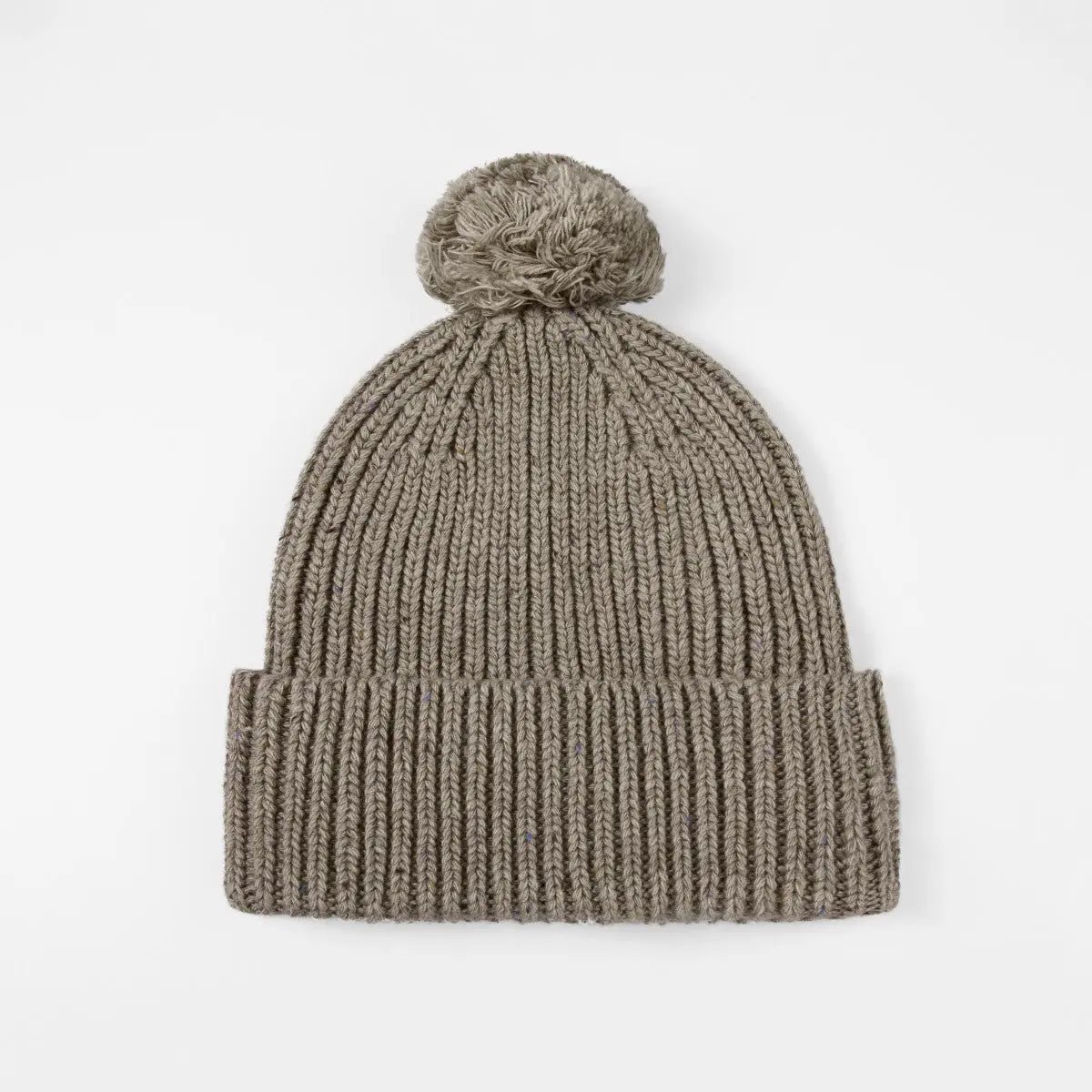 Blank Wool Speckled Beanie with Pom-Pom Wholesale - 1192 foremosthat
