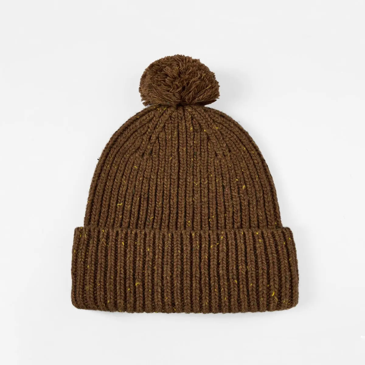 Blank Wool Speckled Beanie with Pom-Pom Wholesale - 1192 foremosthat