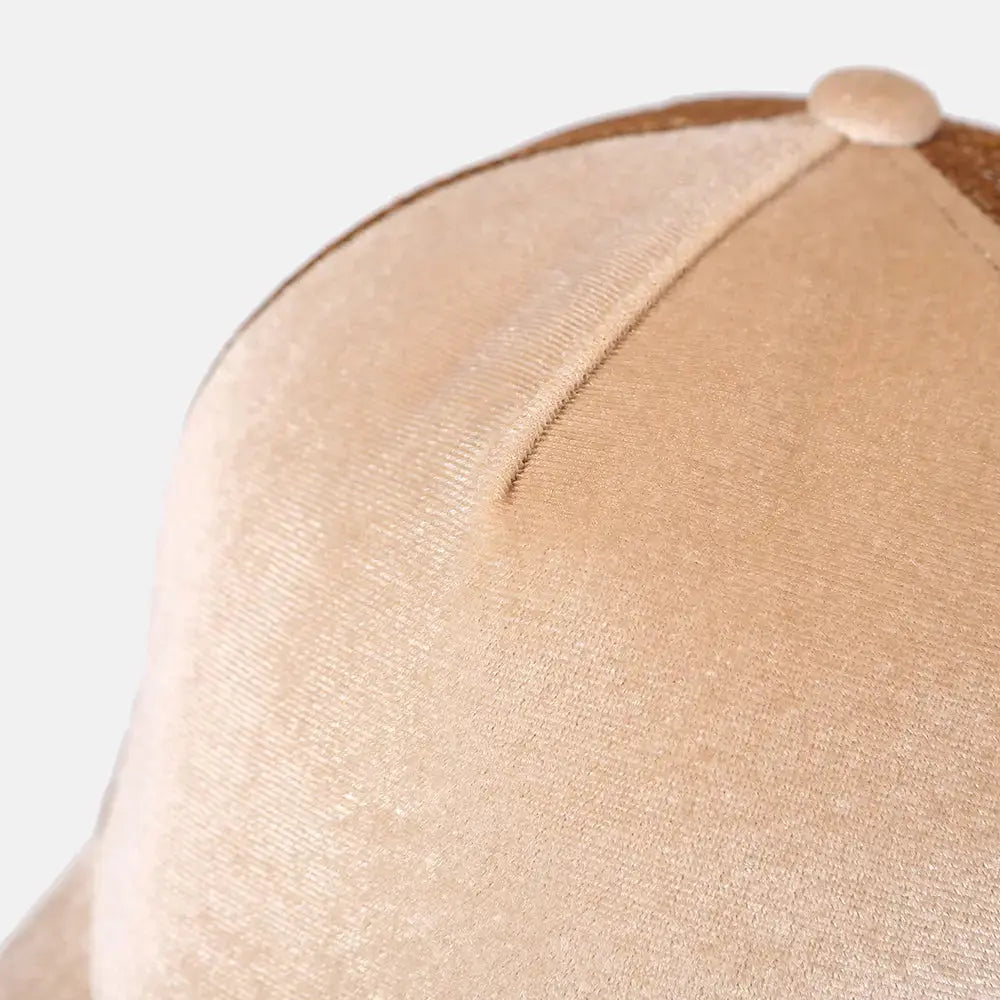 Blank 5 Panel Velvet Trucker Hat - 6529 foremosthat