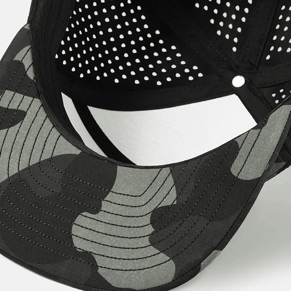 Blank 5 Panel Water Repellent Perforated Snapback Hat - 6023 foremosthat