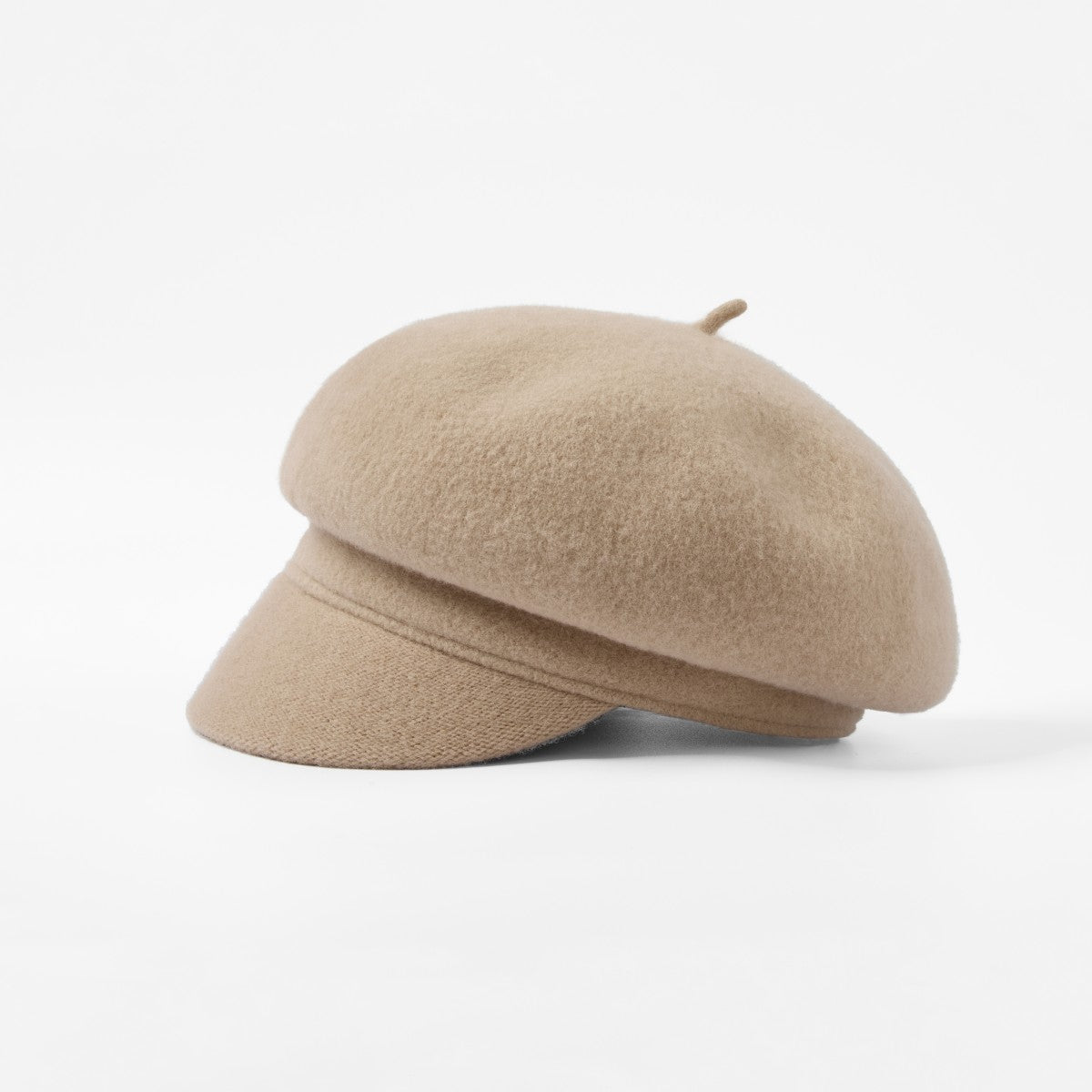 Blank RWS-Certified Wool Wide-Brim Beret Wholesale - 1323