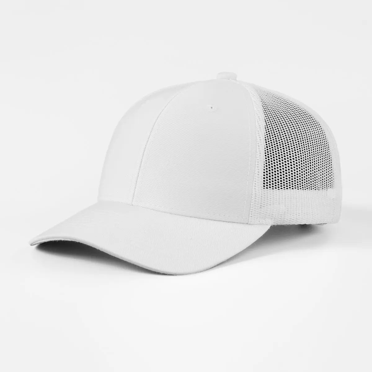 Blank 6 Panel Mesh Trucker Hat - 7018  White Foremost Hat