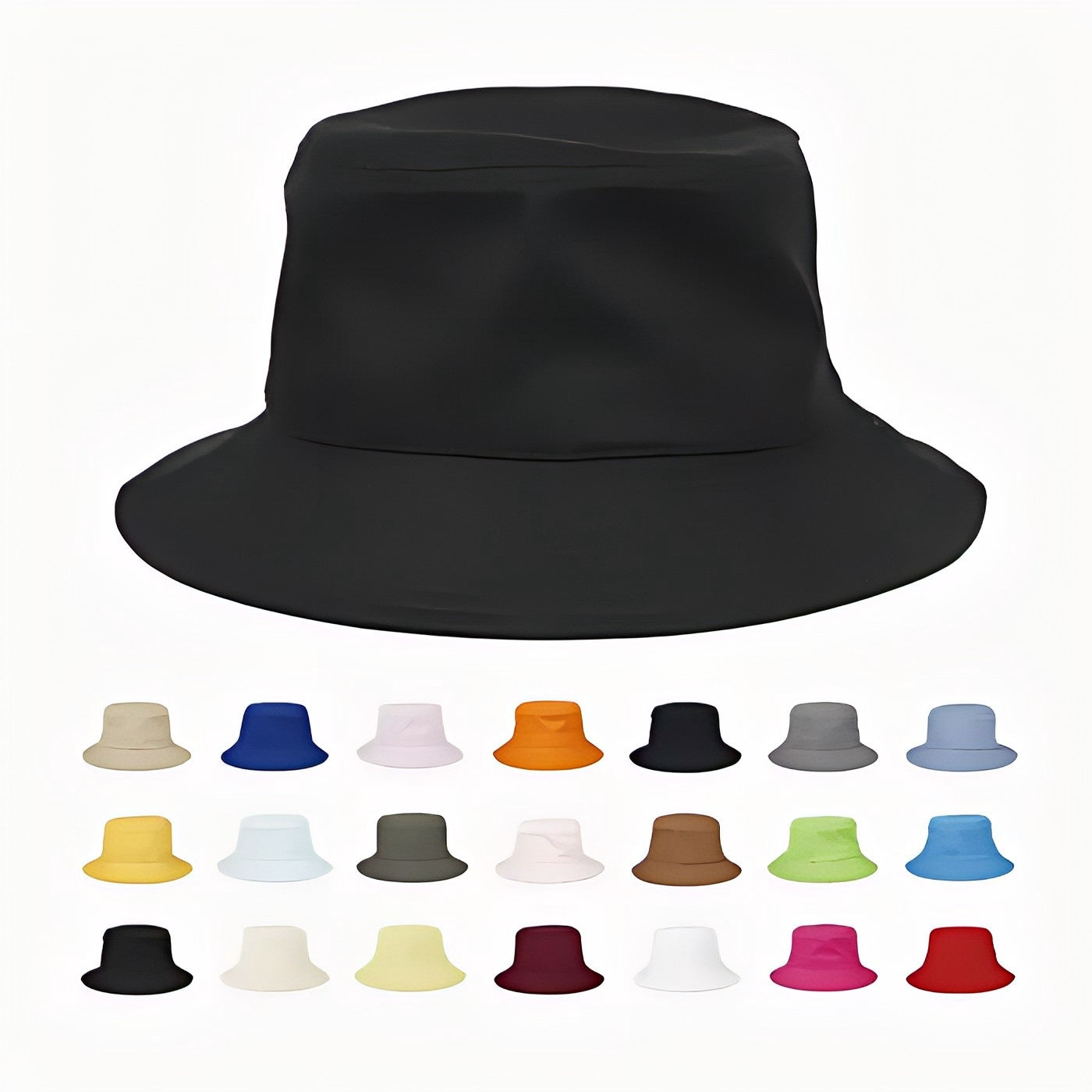 Blank Cotton Wide Brimmed Bucket Hat Wholesale - 114
