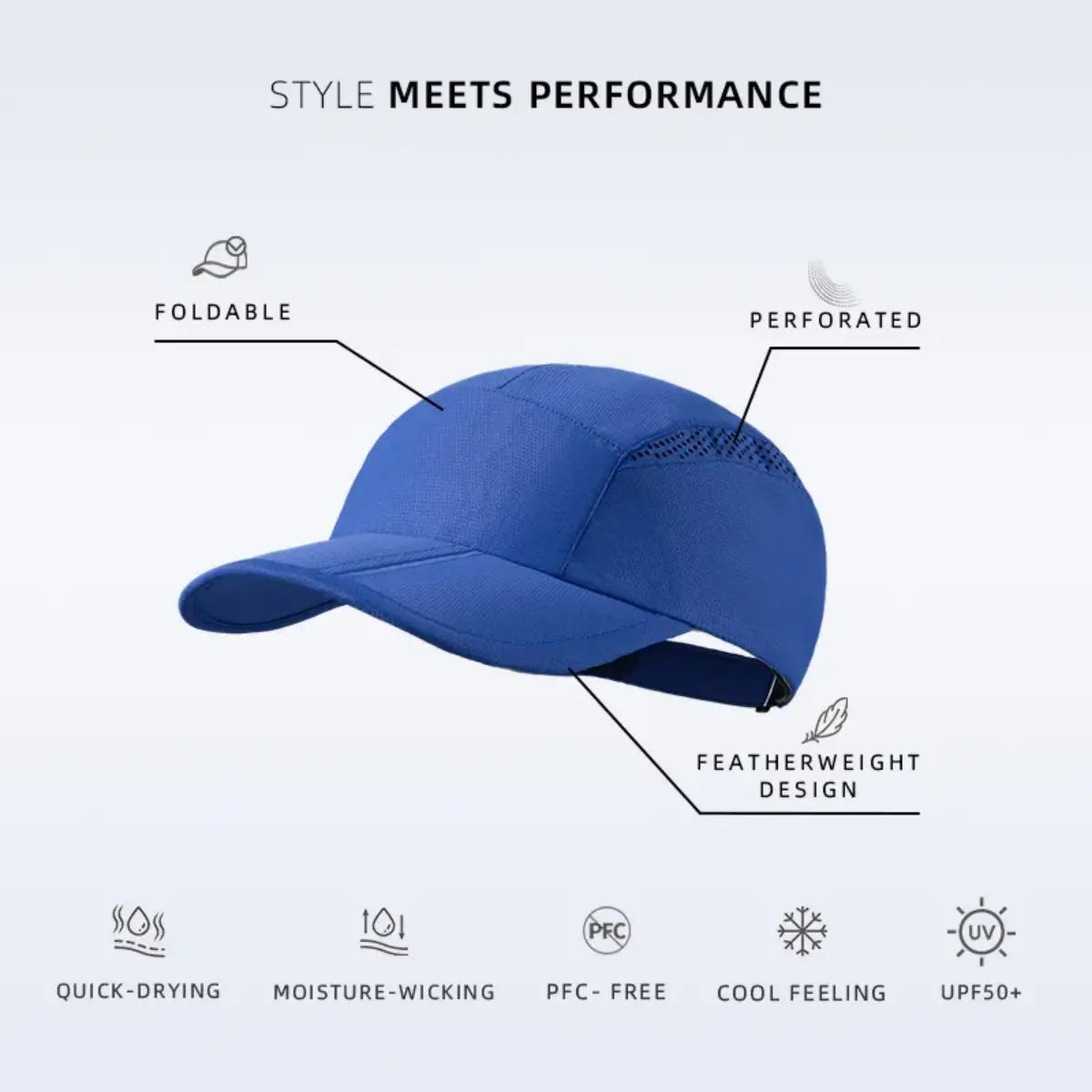 Blank Foldable Quick Dry Light Weight Running Cap Wholesale- 5067 foremosthat