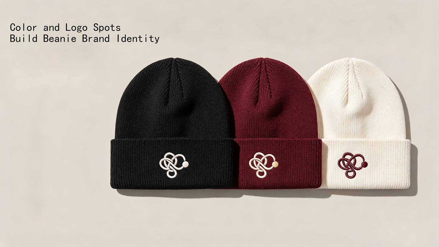 beanie color logo placement