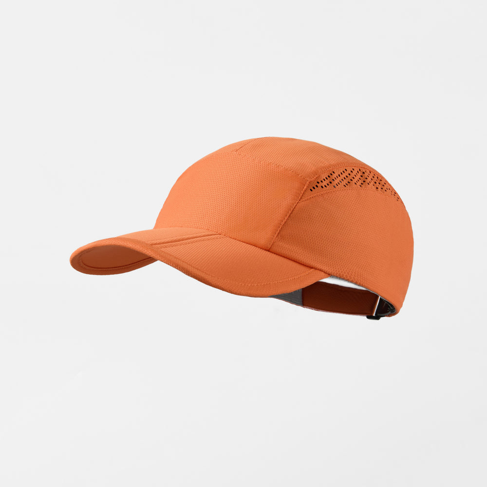 Blank Foldable Quick Dry Light Weight Running Cap - 5067  Orange foremosthat