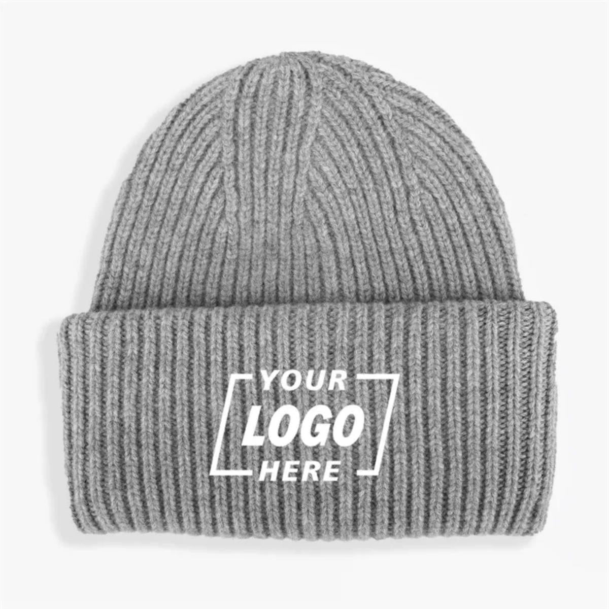 Blank High-Cuffed 100% Merino Wool Beanie Wholesale - 1338