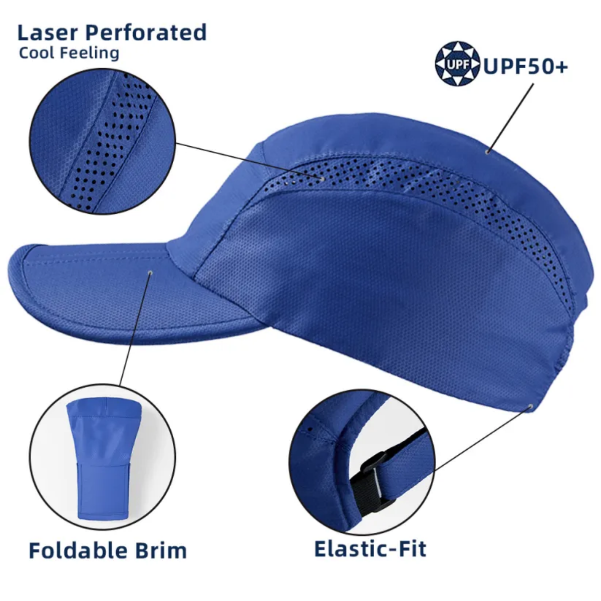 Blank Foldable Quick Dry Light Weight Running Cap Wholesale- 5067