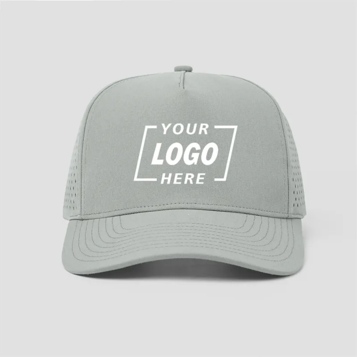 Blank 5 Panel Water Repellent Recycled Perforated Snapback Golf Hat- 6526