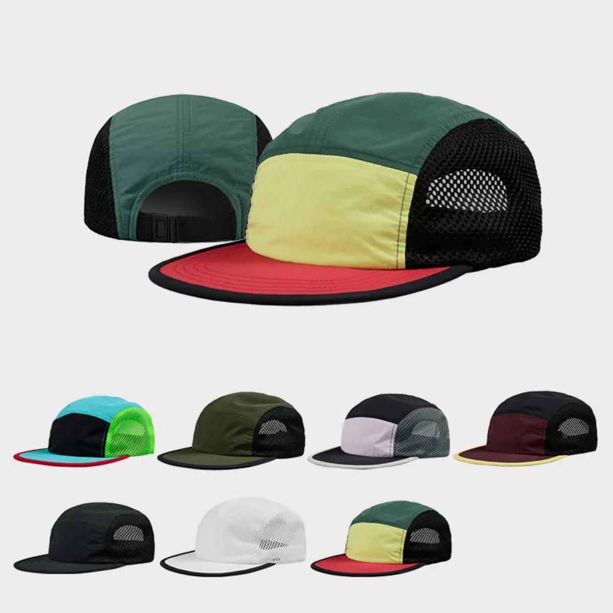 Blank 5 Panel Water Repellent Mesh Camper Hat Wholesale - 5209