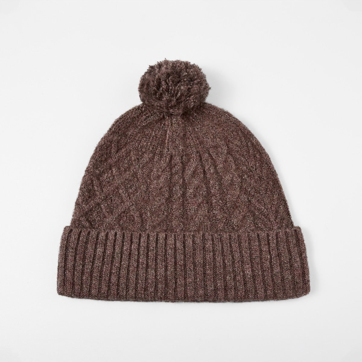 Blank Recycled Cable Knit Beanie with Pom-Pom Wholesale - 1335