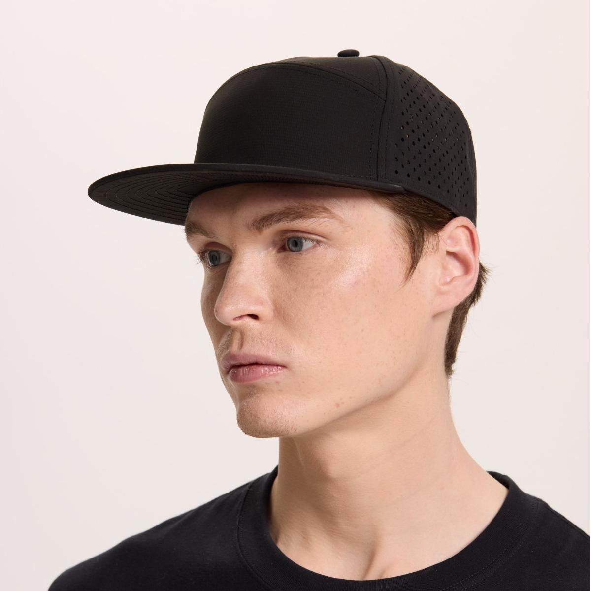 Blank 6 Panel Water Repellent Perforated Snapback Hat Wholesale - 6023