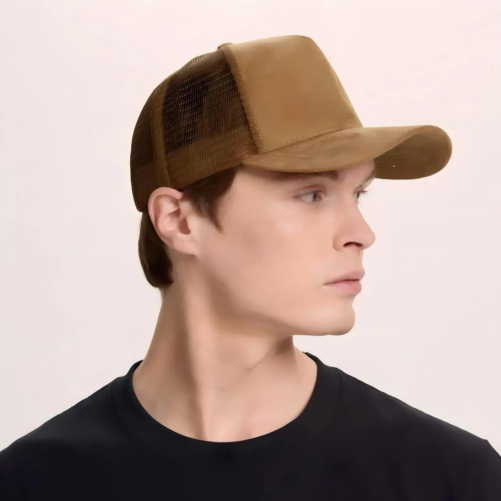 Blank 5 Panel Suede Trucker Hats Wholesale - 6710 Foremost Hat