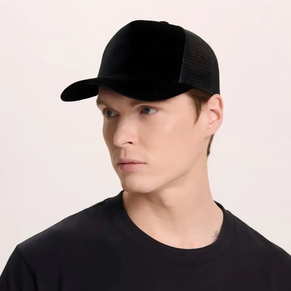 Blank 5 Panel Suede Trucker Hats Wholesale - 6710 Foremost Hat