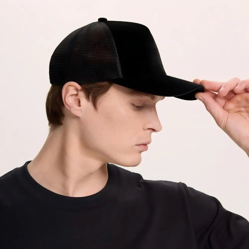 Blank 5 Panel Suede Trucker Hats Wholesale - 6710 Foremost Hat