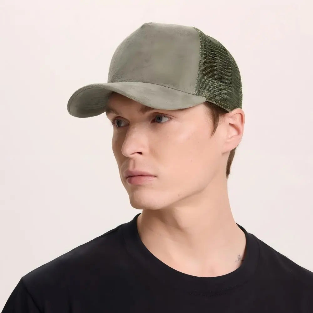 Blank 5 Panel Suede Trucker Hats Wholesale - 6710 Foremost Hat
