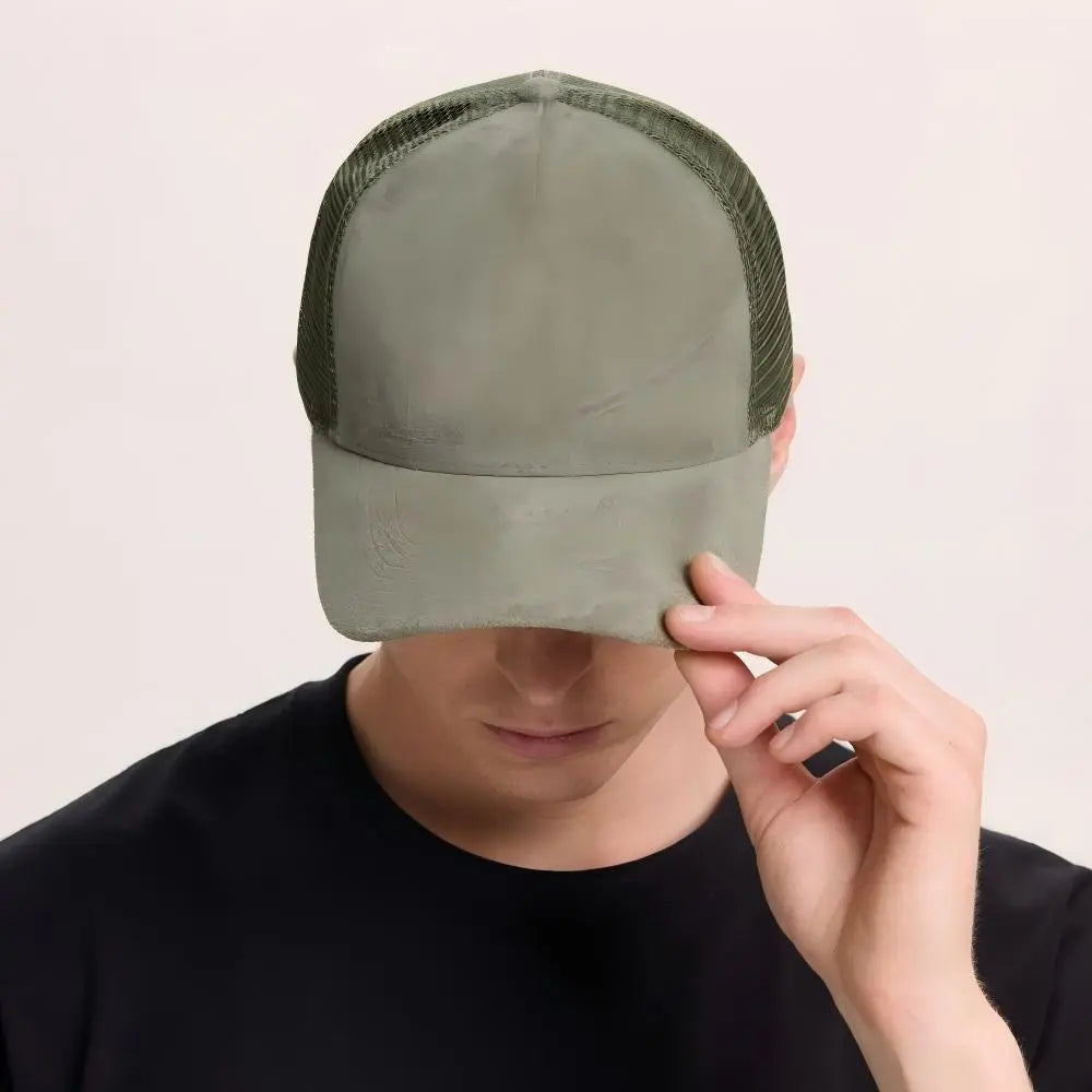 Blank 5 Panel Suede Trucker Hats Wholesale - 6710 Foremost Hat