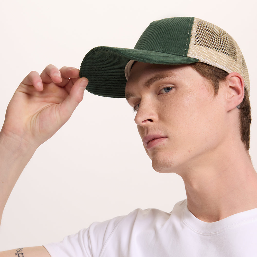Blank 5 Panel Corduroy Trucker Hat - 5129   foremosthat
