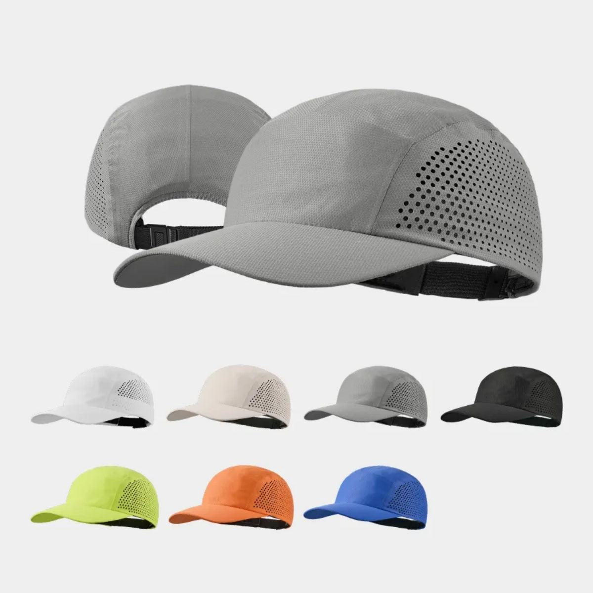 Blank Seamless Perforated Water Repellent Lightweight Running Cap - 5027