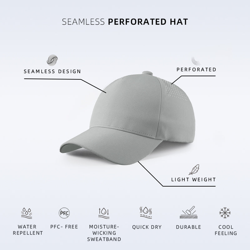Blank Seamless Perforated Snapback Hats - 5312   foremosthat