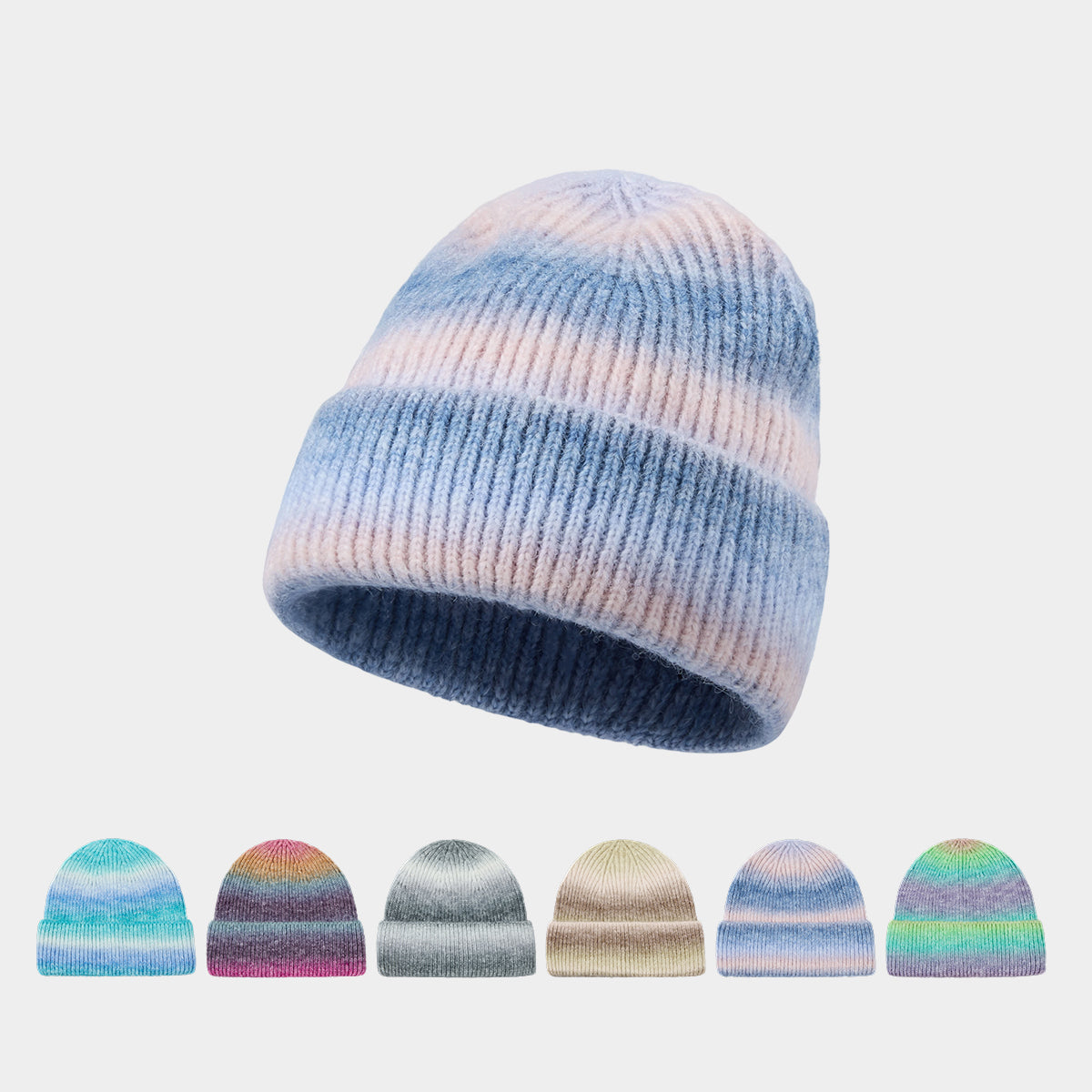 Blank Wool Tie Dye Beanie Wholesale - 1320