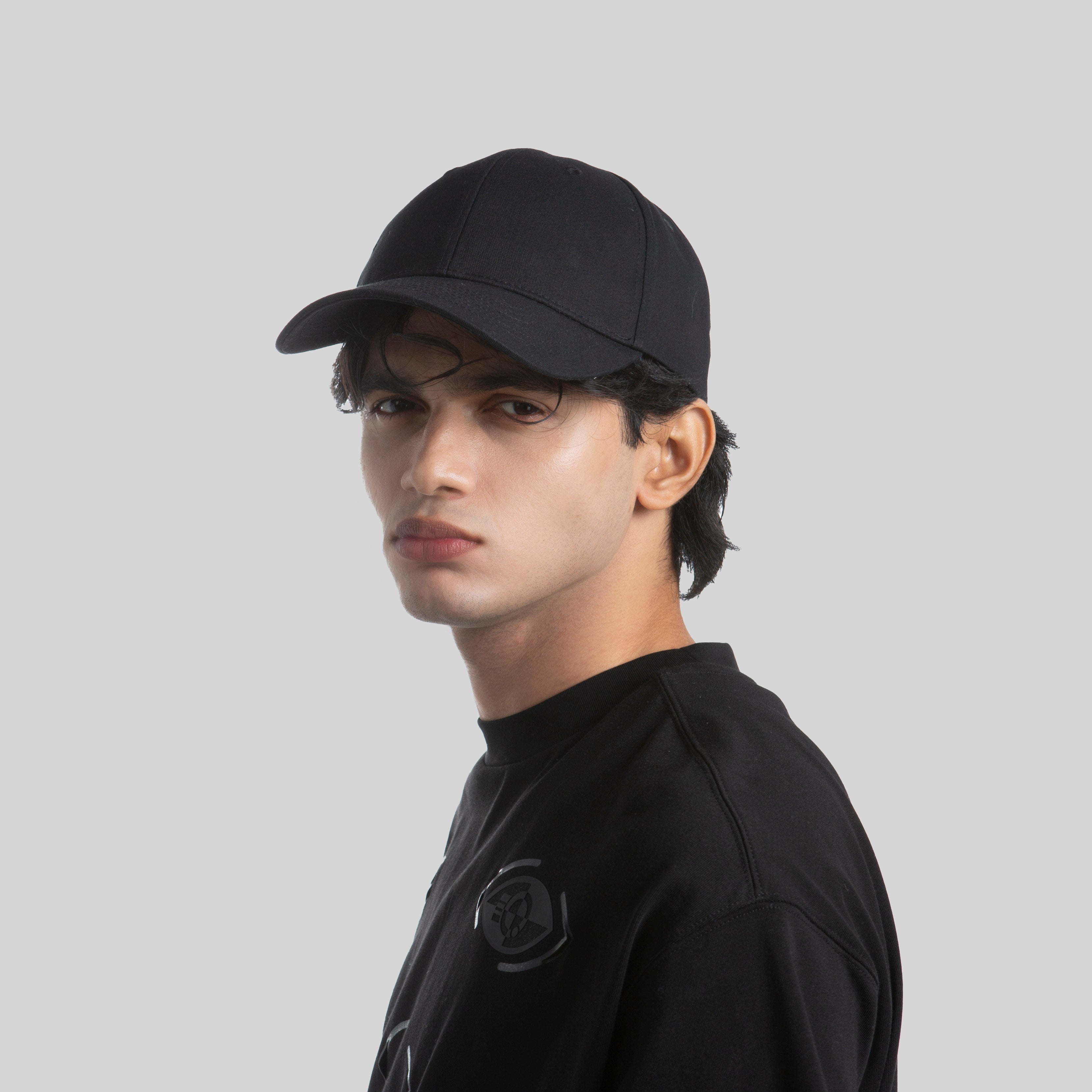 Blank 6 Panel Mid Profile Structured Baseball Cap Wholesale - 6166