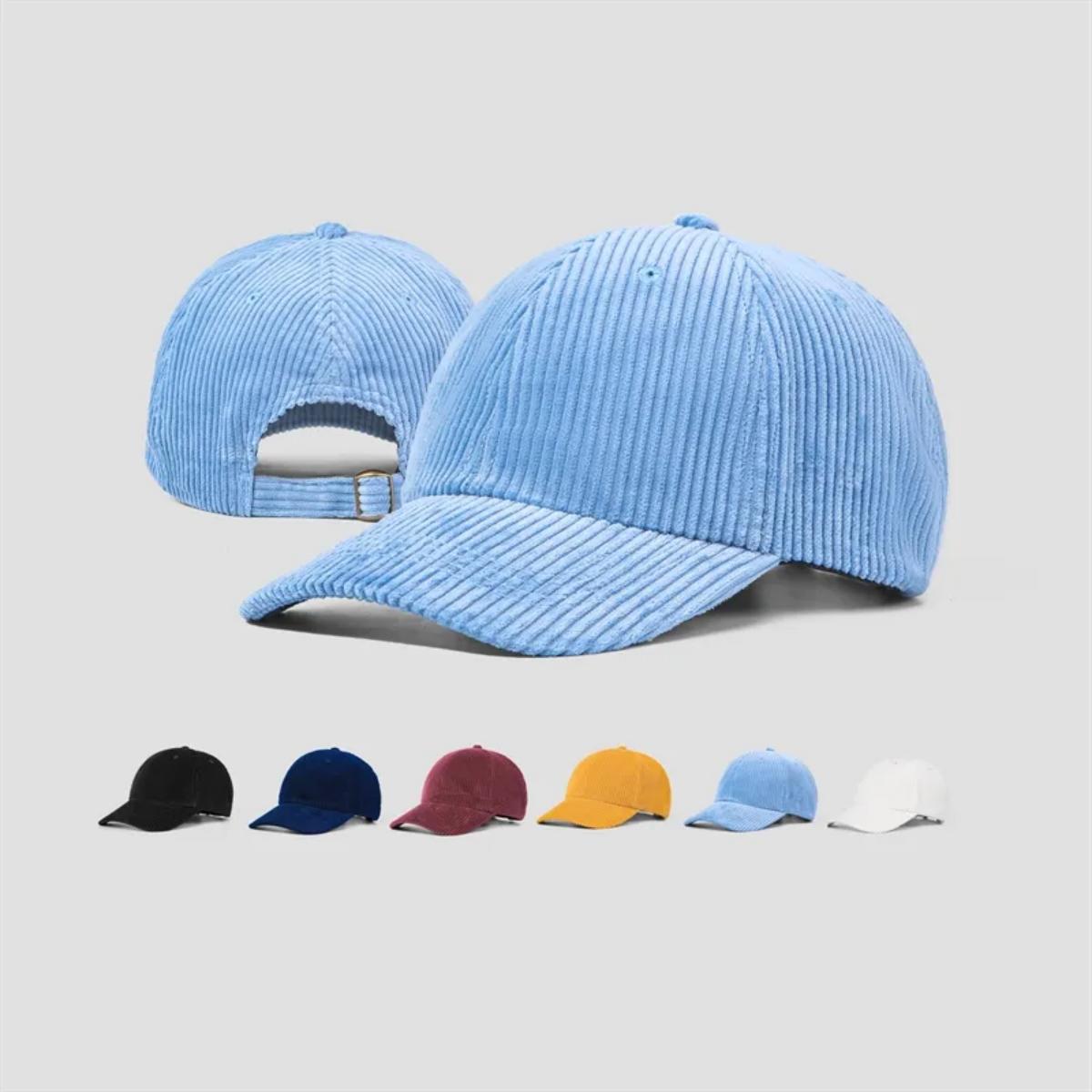 Blank 6 Panel Unstructured Corduroy Dad Hat Wholesale- 6515