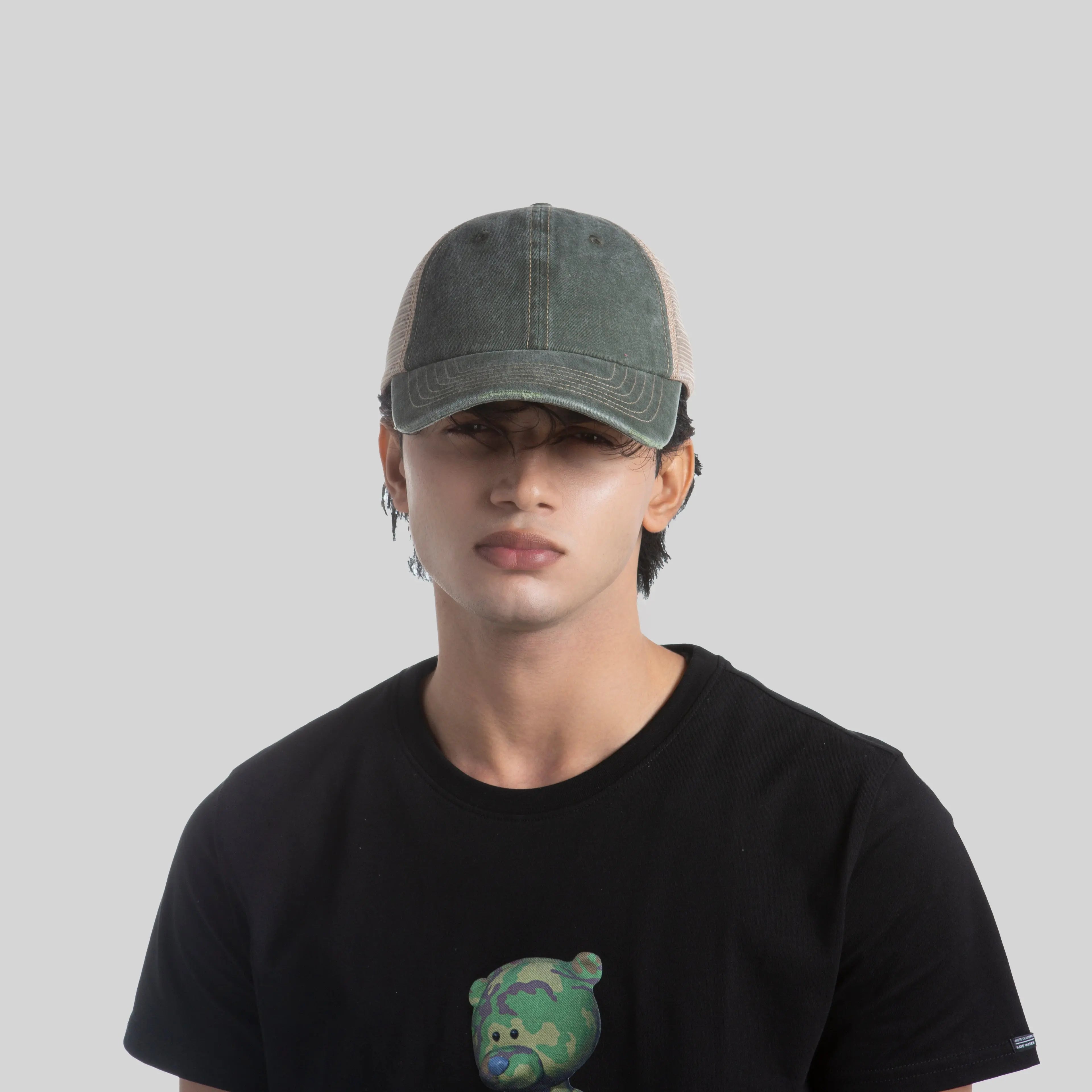 Blank Cotton Sand Vintage Trucker Hats Wholesale - 6532 Foremost Hat