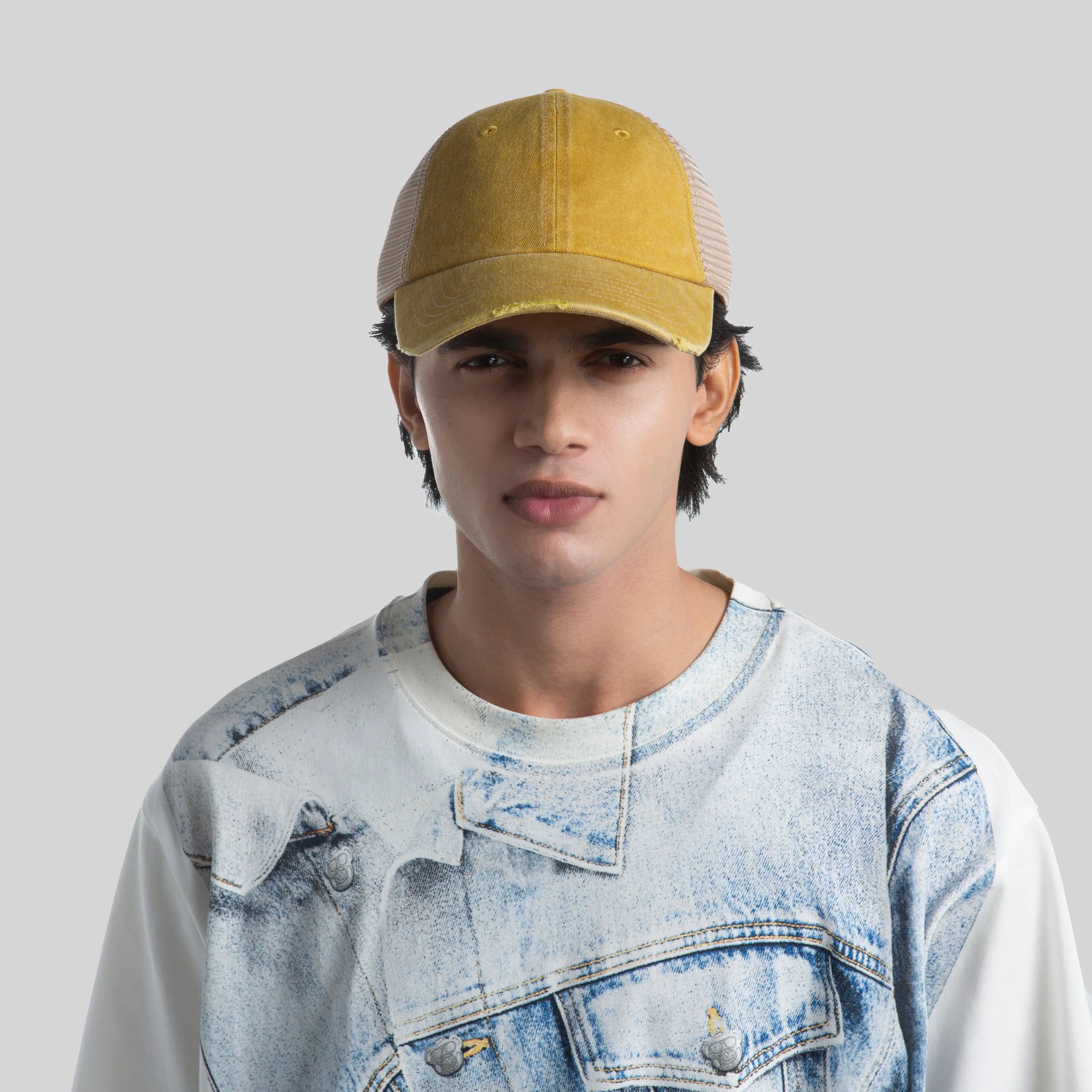 Blank Cotton Sand Vintage Trucker Hats Wholesale - 6532 Foremost Hat