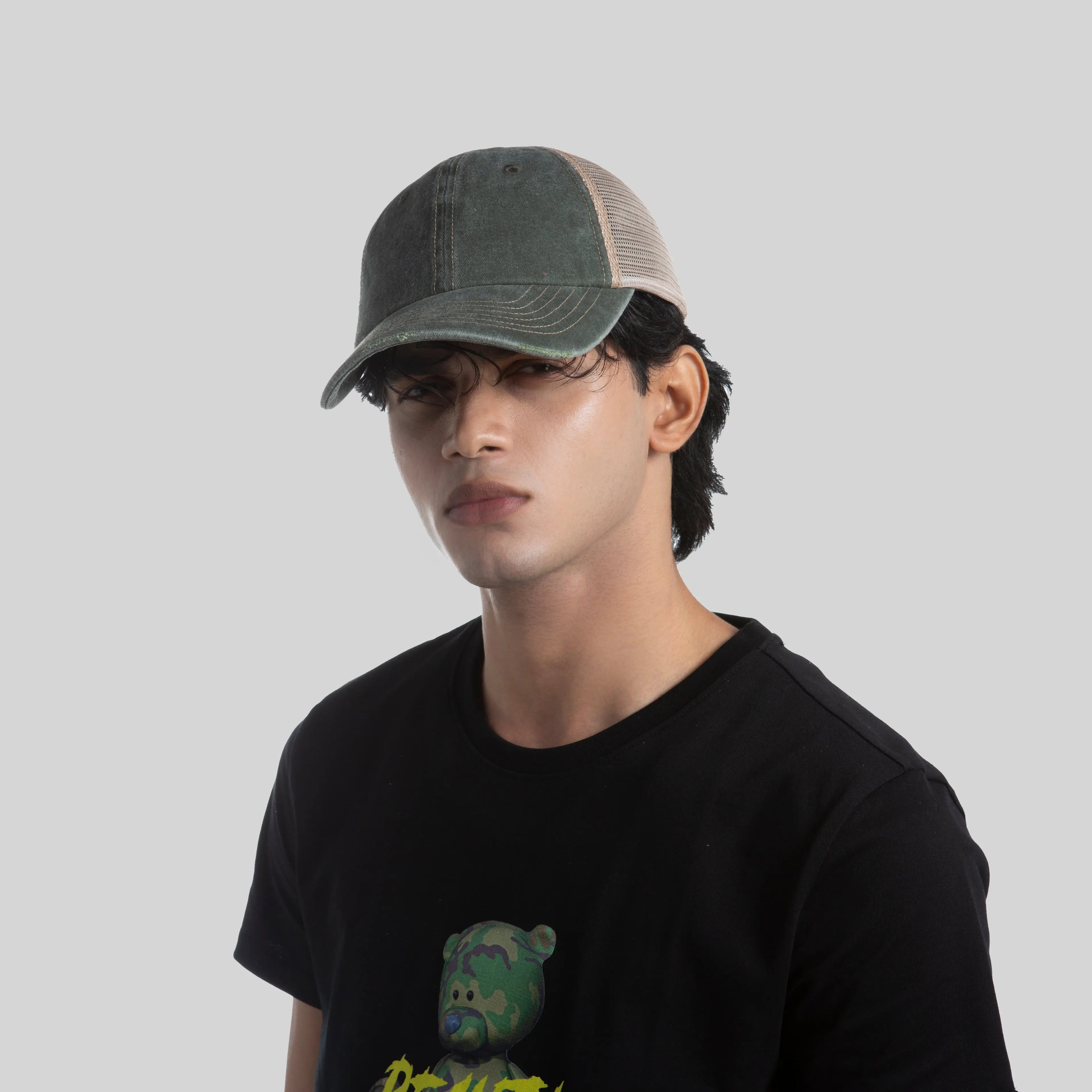 Blank Cotton Sand Vintage Trucker Hats Wholesale - 6532 Foremost Hat