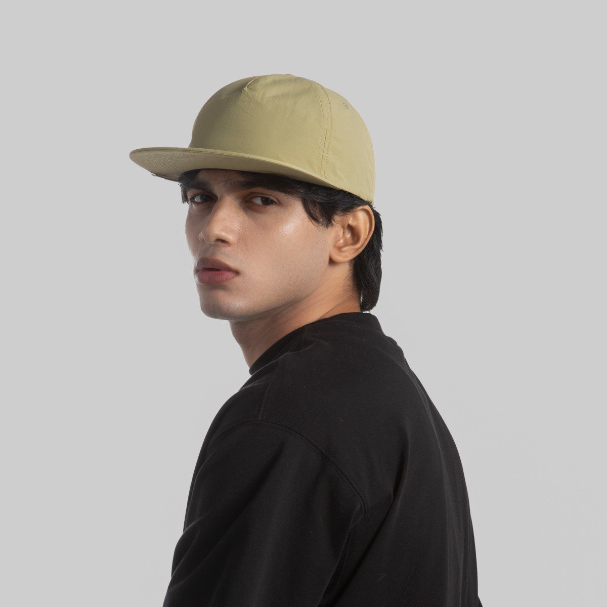 Blank 5 Panel Unstructured Nylon Snapback Hat Wholesale - 6712