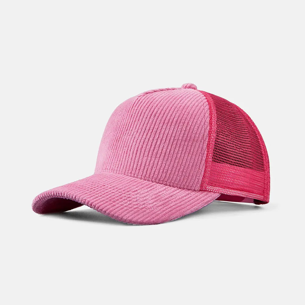 Blank 5 Panel Corduroy Trucker Hat - 5129 foremosthat
