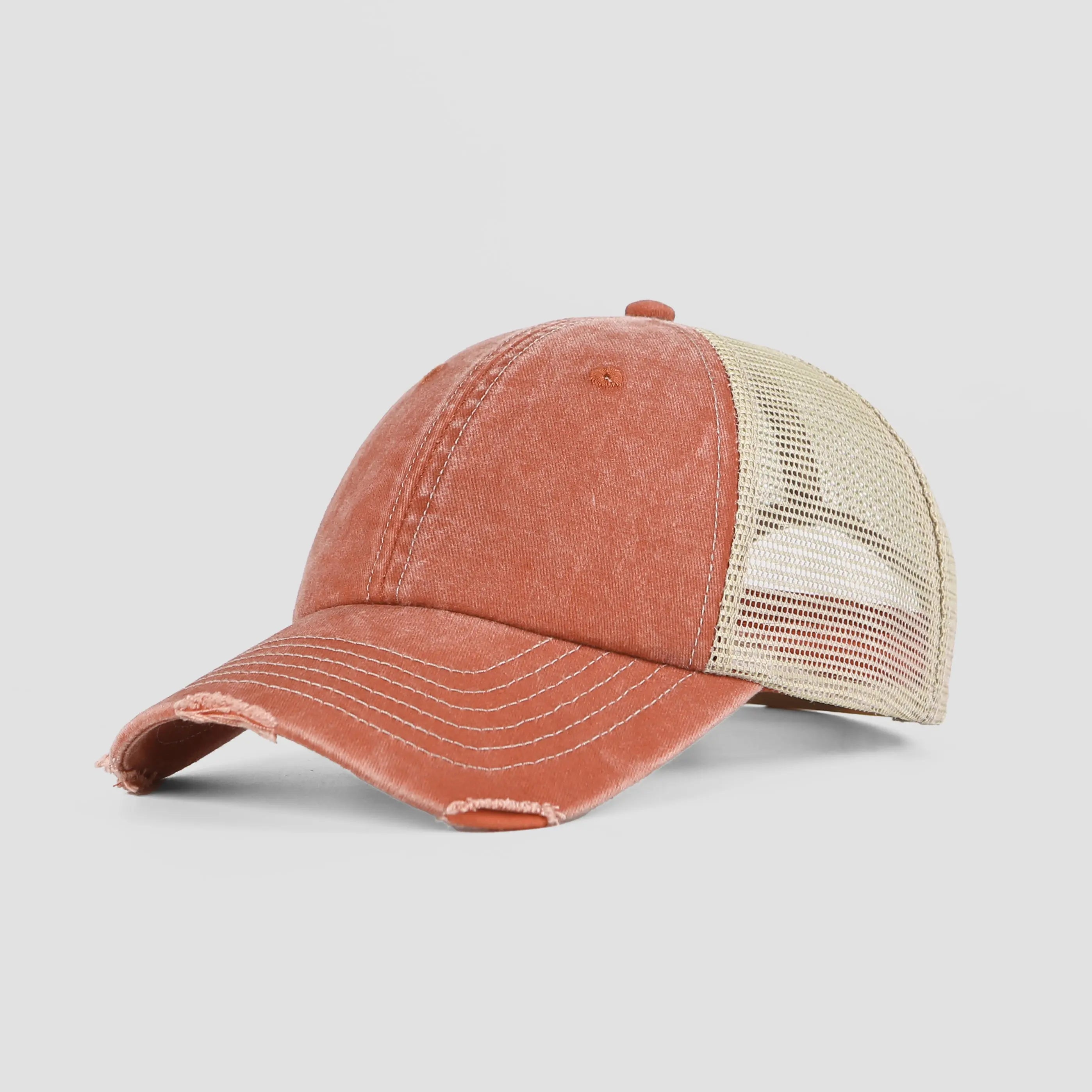Blank Cotton Sand Vintage Trucker Hats Wholesale - 6532 Foremost Hat