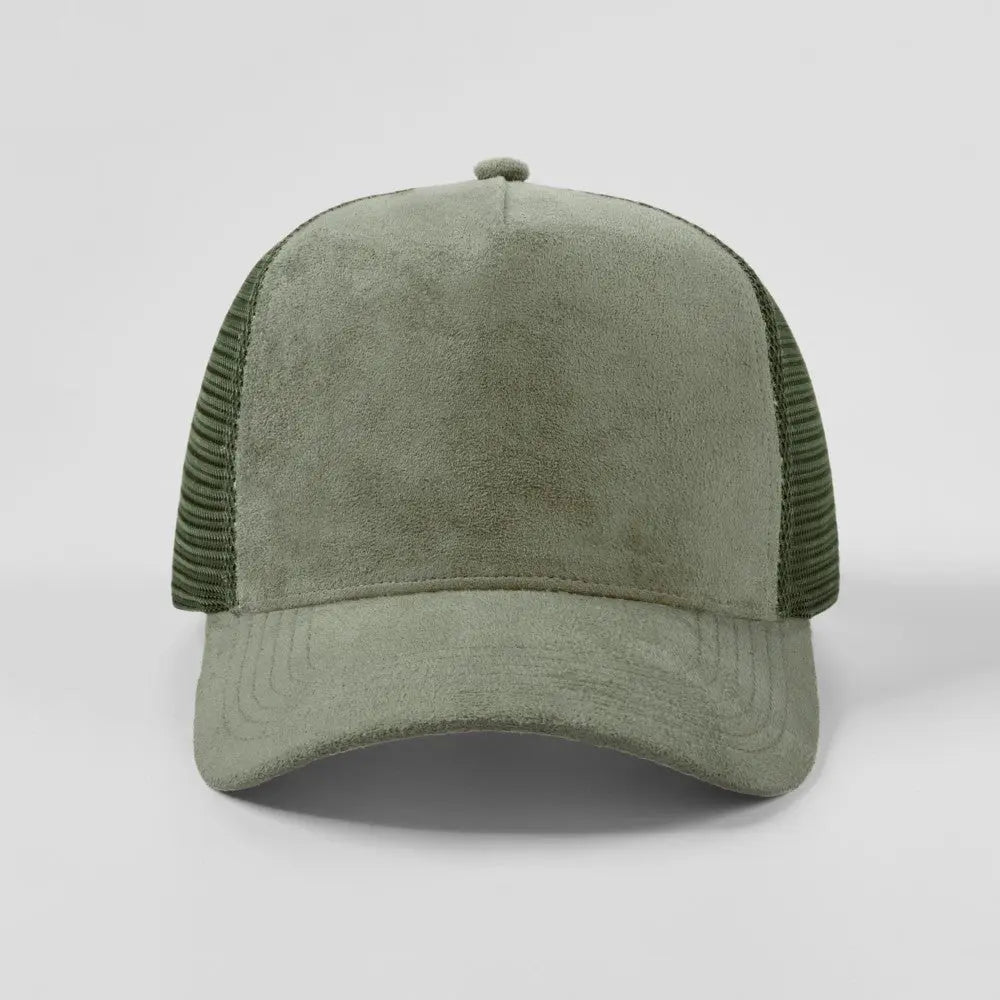 Blank 5 Panel Suede Trucker Hats Wholesale - 6710 Foremost Hat