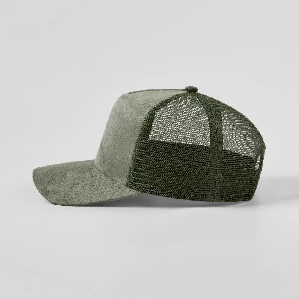 Blank 5 Panel Suede Trucker Hats Wholesale - 6710 Foremost Hat