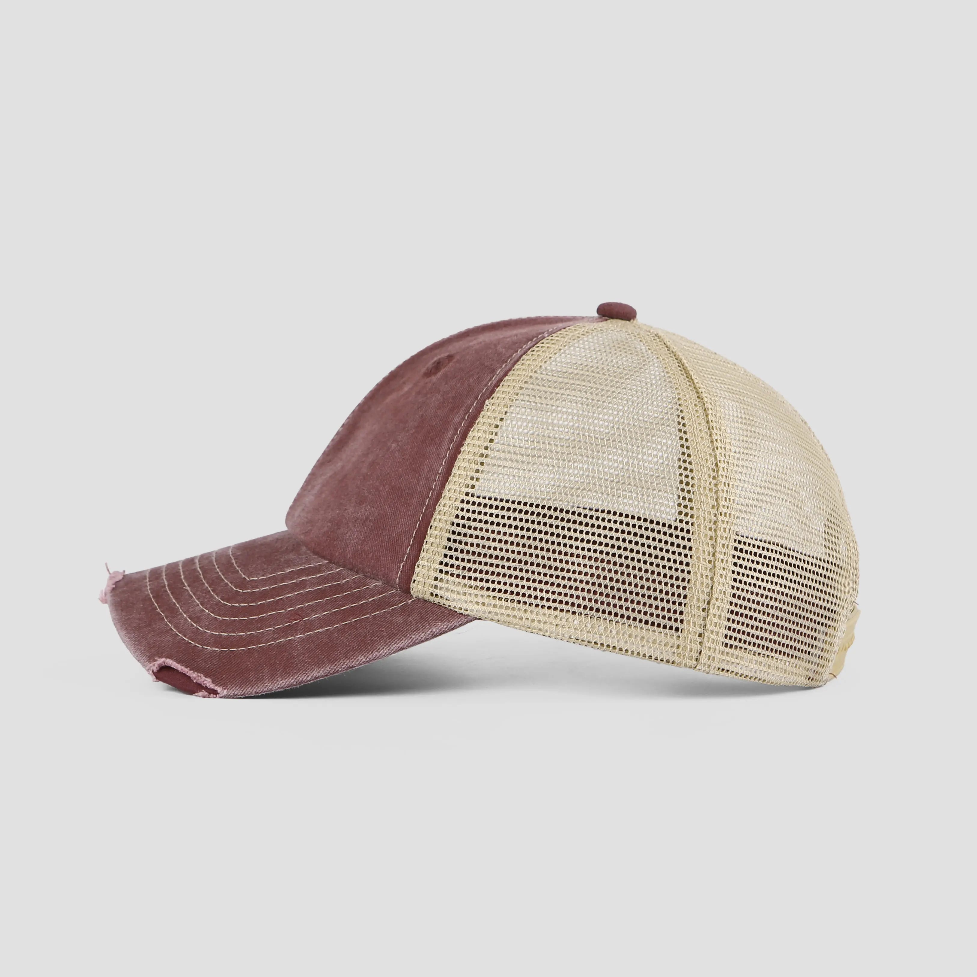 Blank Cotton Sand Vintage Trucker Hats Wholesale - 6532 Foremost Hat