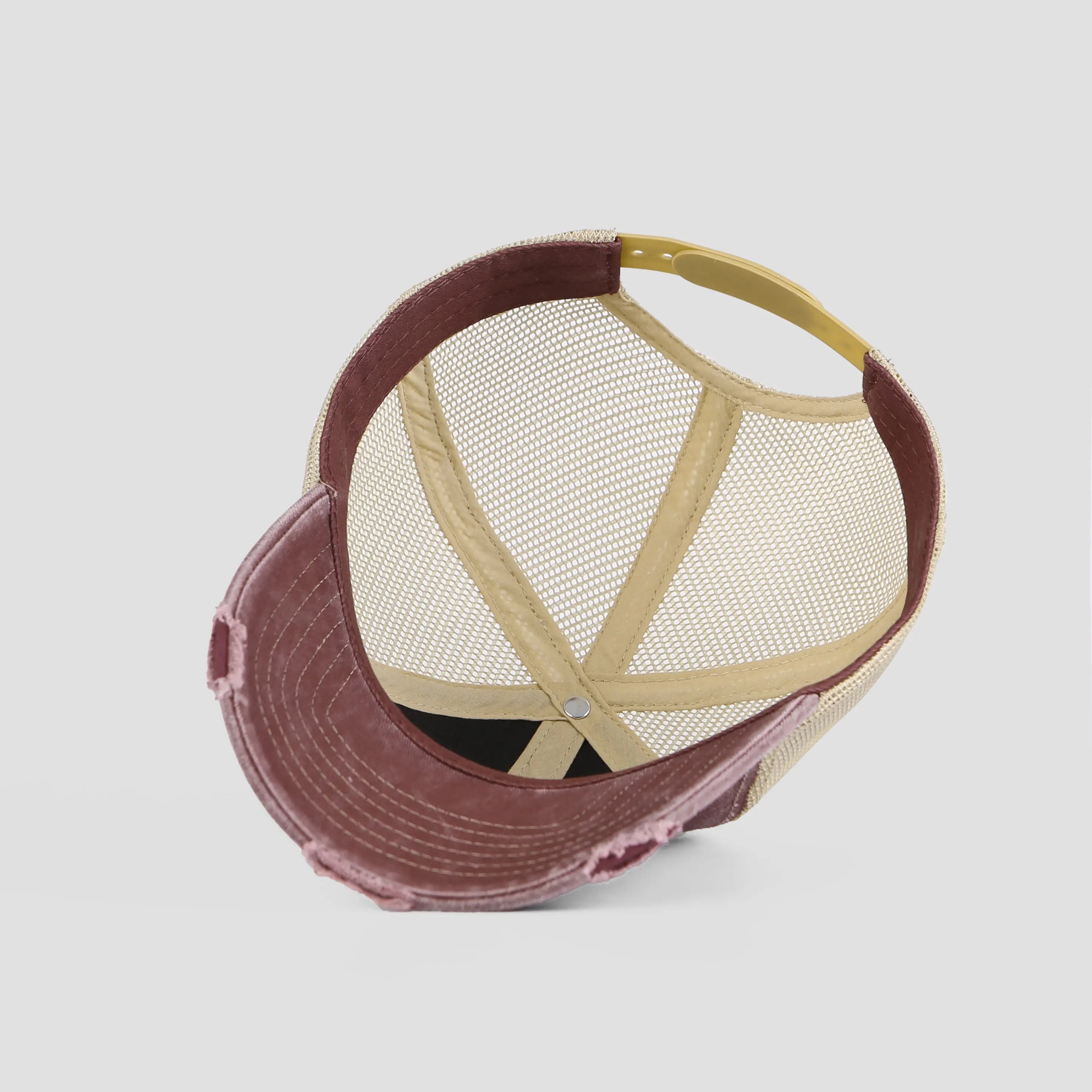 Blank Cotton Sand Vintage Trucker Hats Wholesale - 6532 Foremost Hat