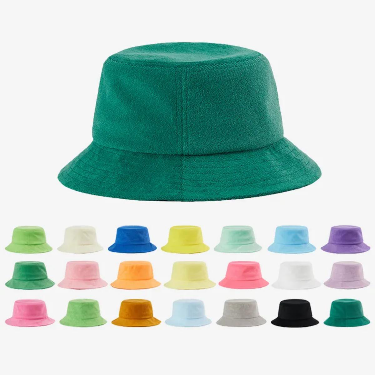 Blank Terry Cloth Bucket Hat Wholesale - 112