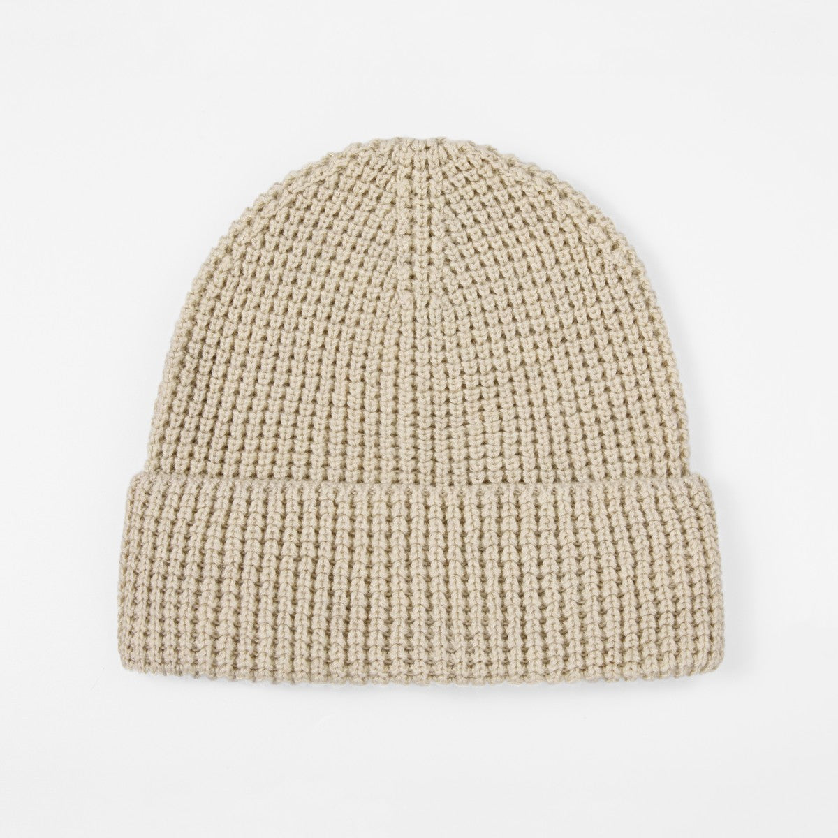 Blank Knit Cuffed Waffle Beanie Wholesale - 1546