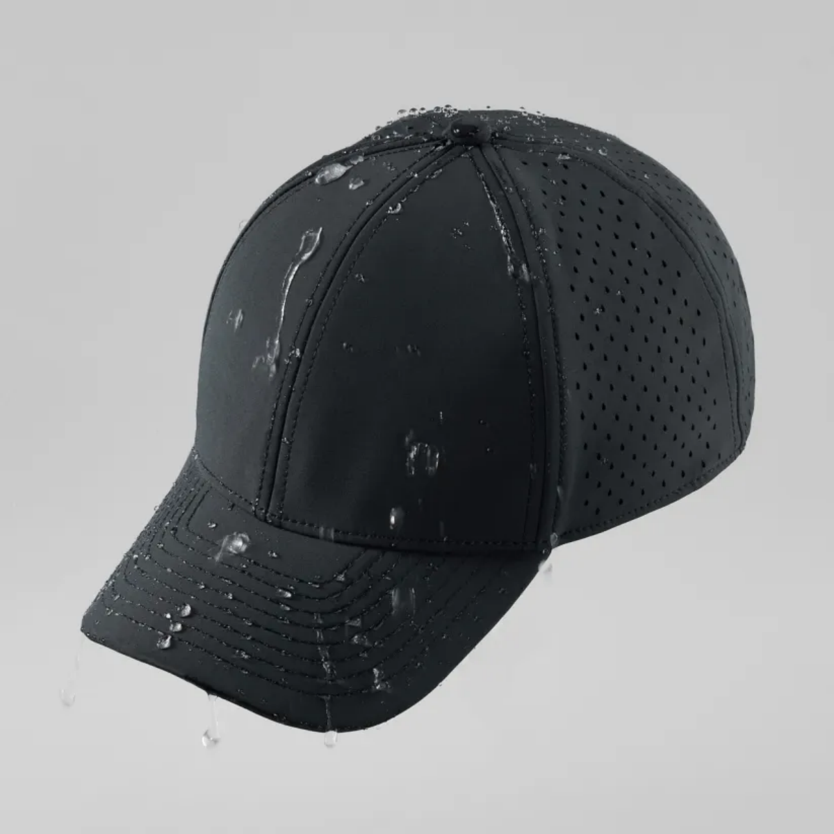 Blank 6 Panel Water Repellent Perforated Snapback Hats Wholesale - 6266
