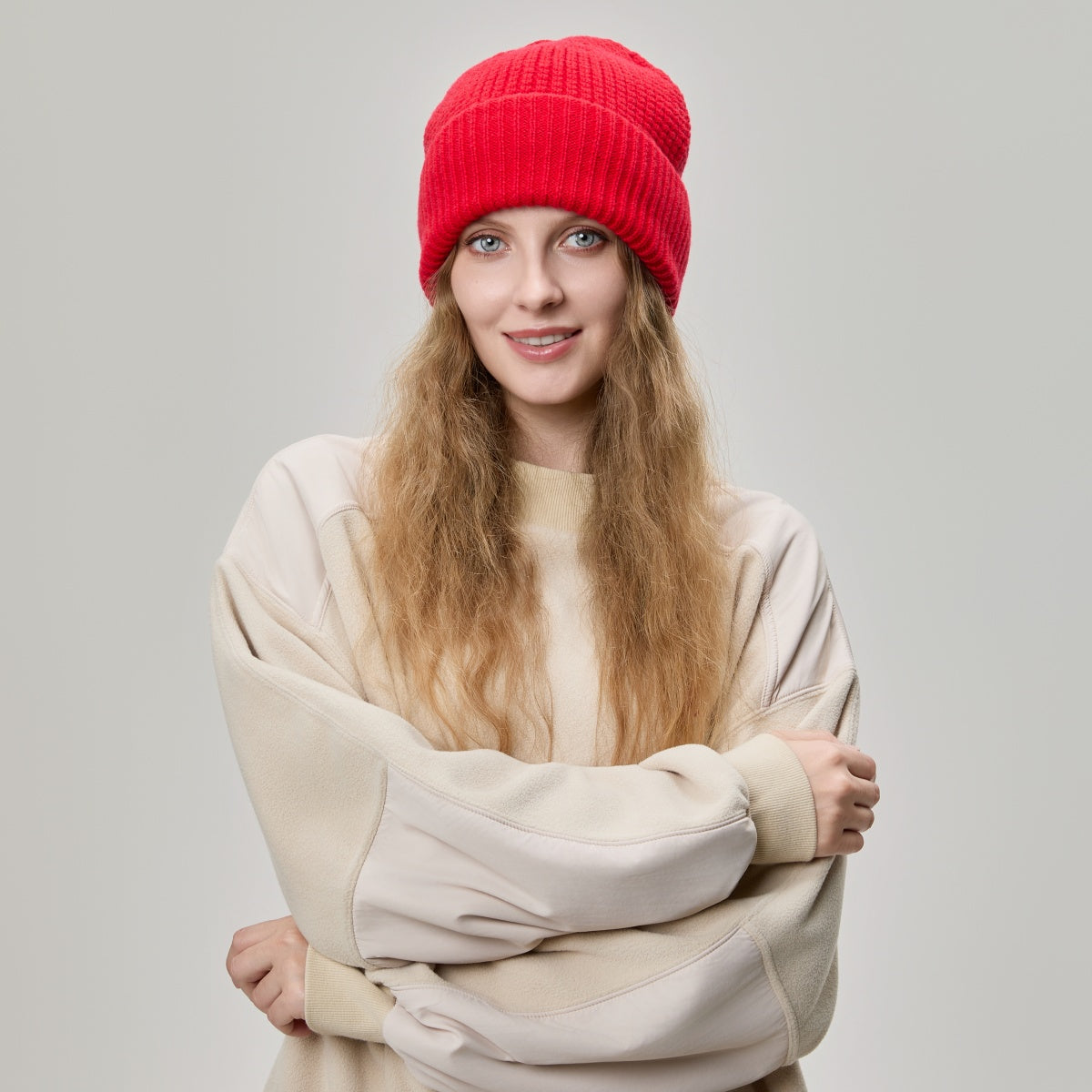 Blank Wool Waffle Knit Beanie Wholesale - 1263
