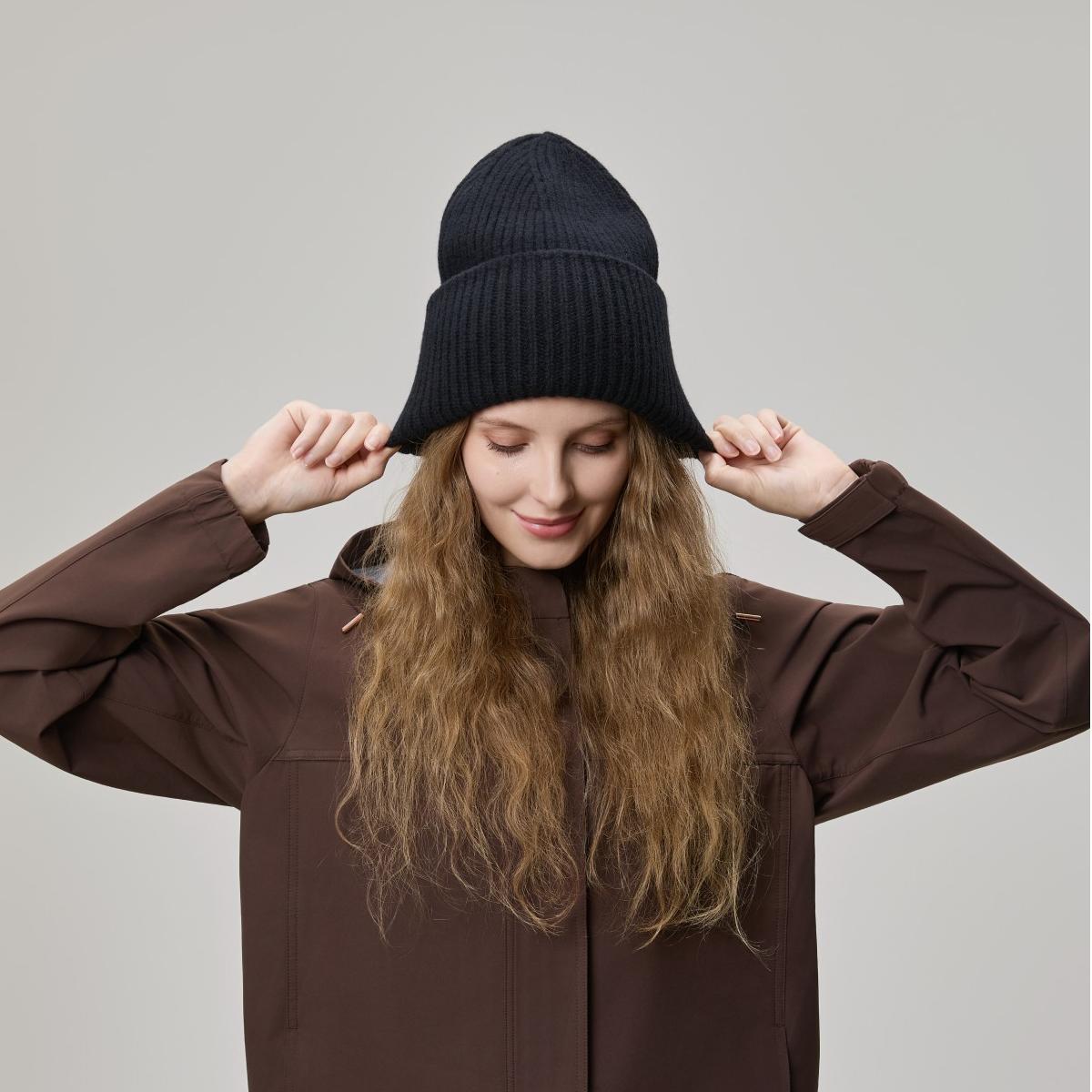 Blank High-Cuffed 100% Merino Wool Beanie Wholesale - 1338