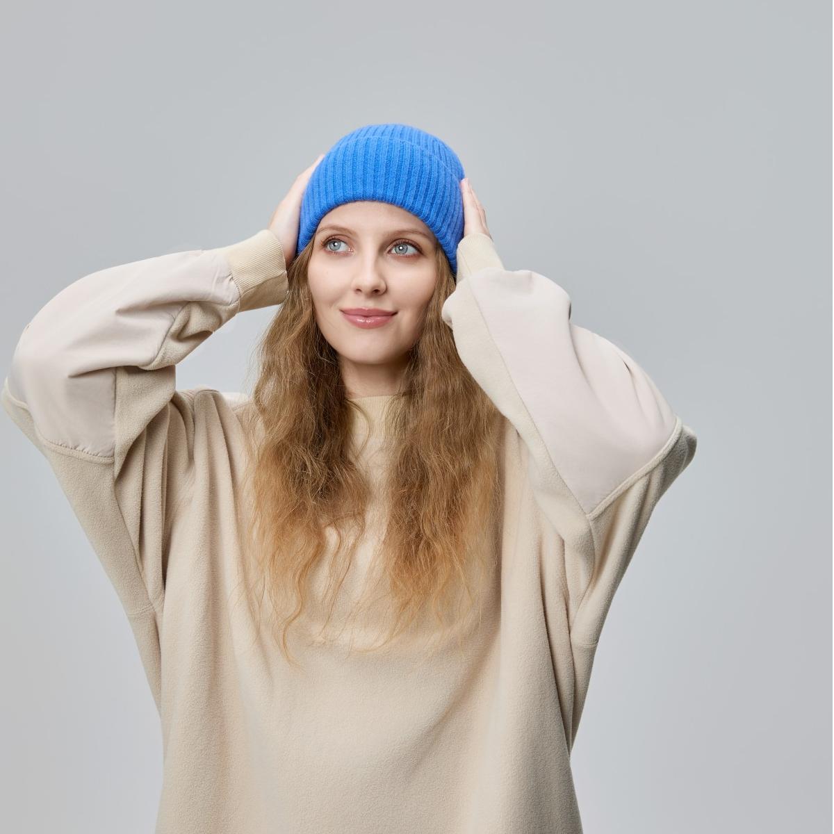 Blank 100% Merino Wool Seamless Beanie Wholesale - 1224