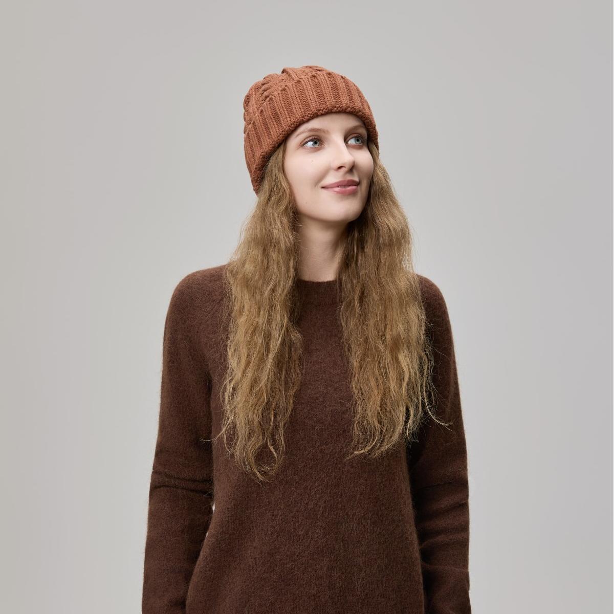 Blank Australian Wool Cable Knit Beanie Wholesale - 1340