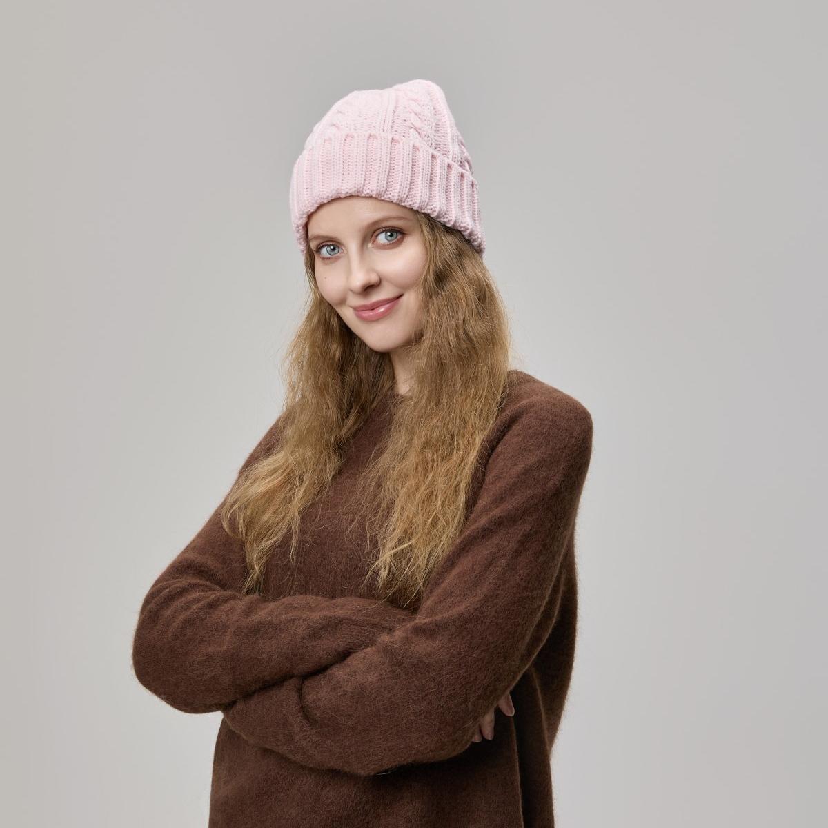 Blank Australian Wool Cable Knit Beanie Wholesale - 1340