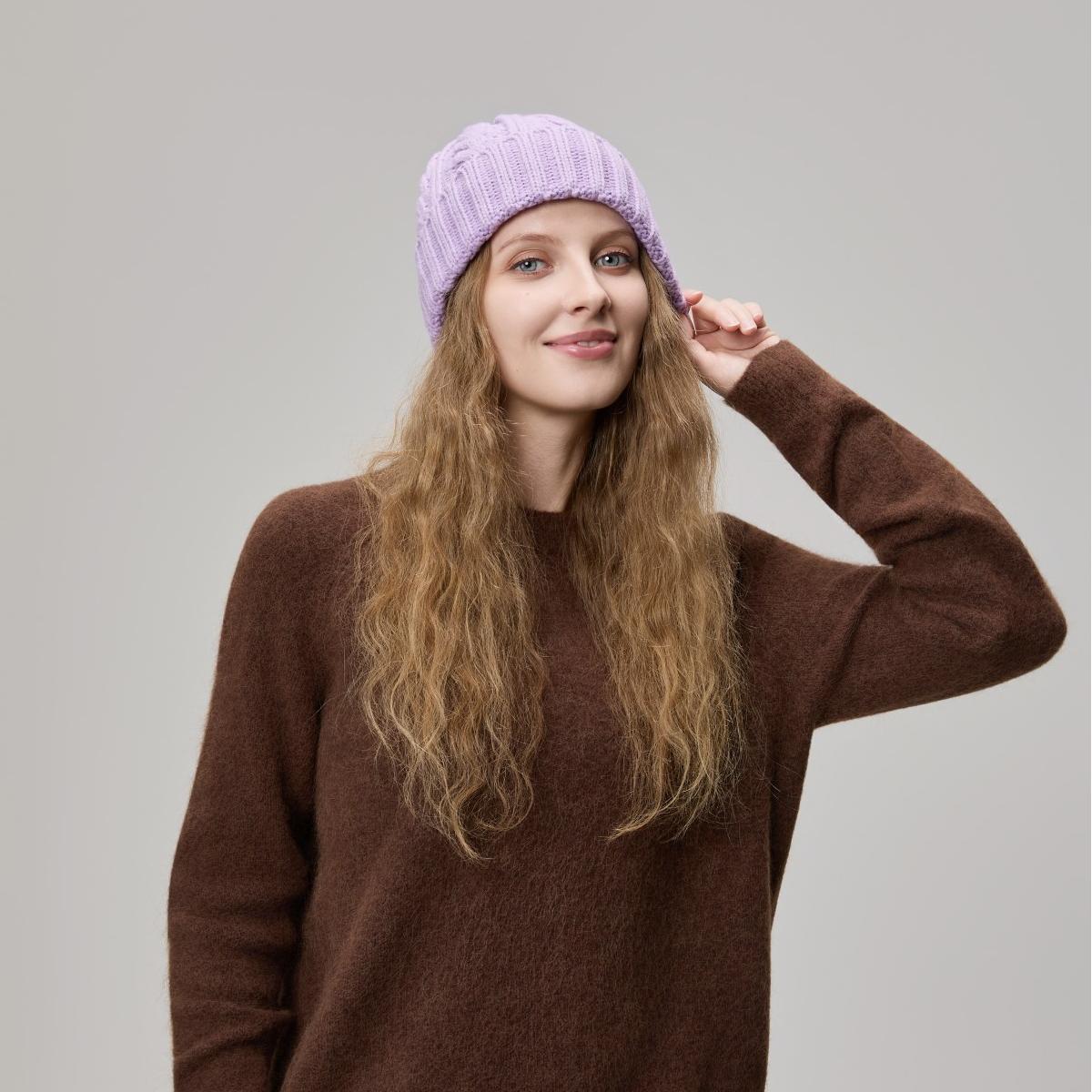 Blank Australian Wool Cable Knit Beanie Wholesale - 1340