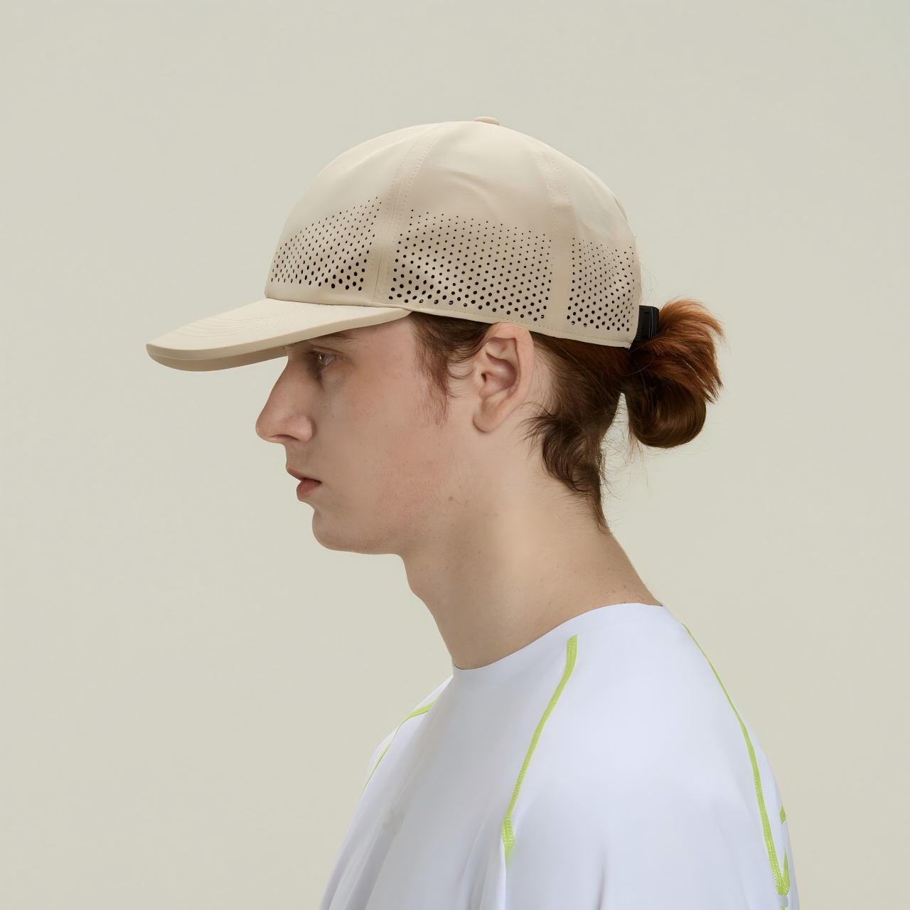 Blank Recycled 6 Panel Performance Perforated Dad Hat Wholesale - 6445